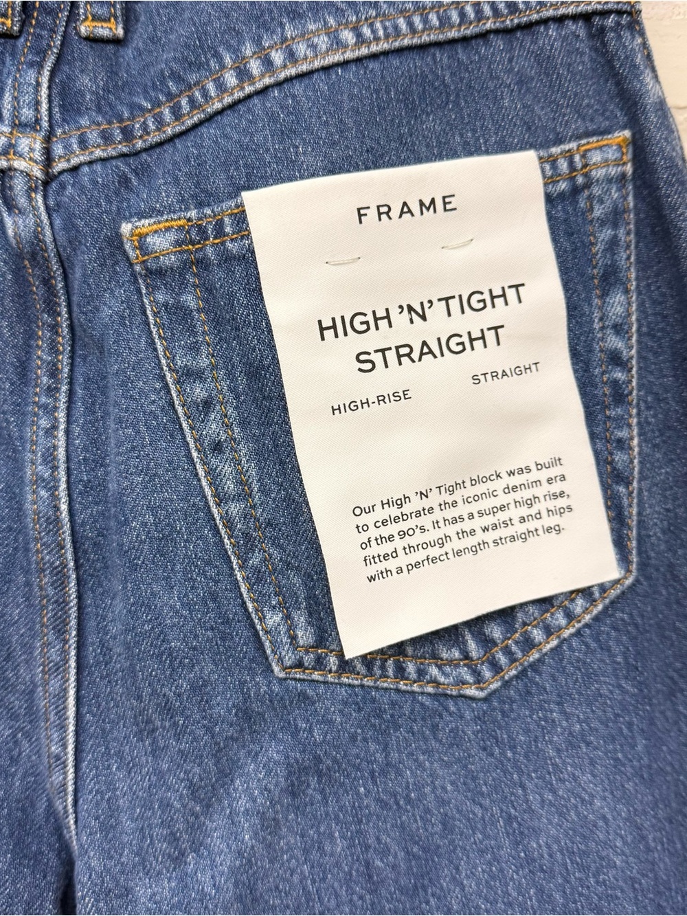 NWT Frame Le High 'N' Tight Straight Distressed Jean Size 25 - Picture 6 of 8